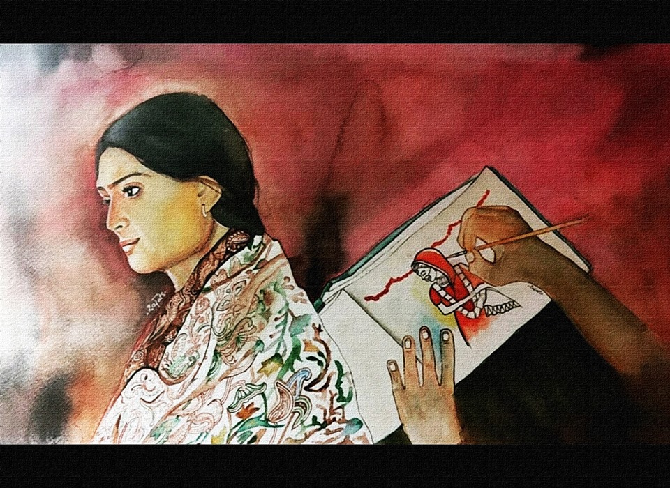 drawing of Sweety by Rajat Saini